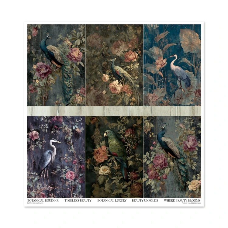 Zestaw papierów do scrapbookingu 30x30 - Botanical Boudoir #2