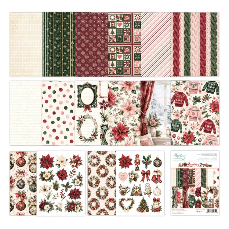 Zeszyt uzupełniający papierów do scrapbookingu 15x20 - Mintay - Season of Joy #2