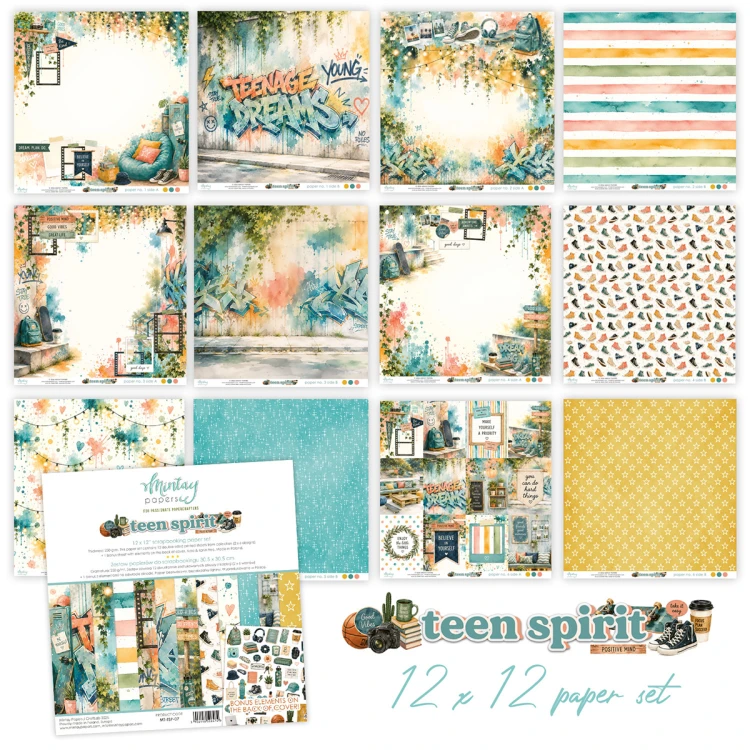 Zestaw papierów do scrapbookingu 30x30 - Mintay - Teen Spirit #2
