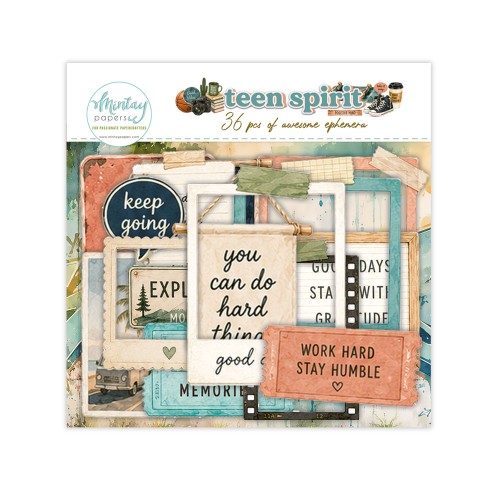 Papierowe elementy - Ephemera - Mintay - Teen Spirit 36 szt #1