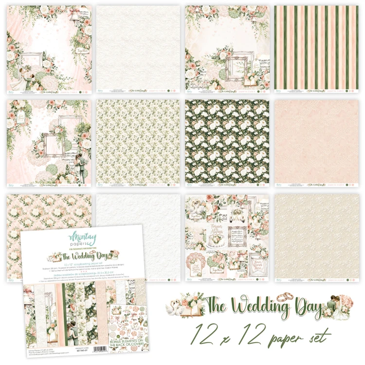 Zestaw papierów do scrapbookingu 30x30 - Mintay - The Wedding Day #2