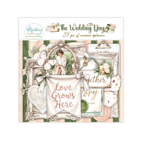 Papierowe elementy - Ephemera - Mintay - The Wedding Day 39 szt #1
