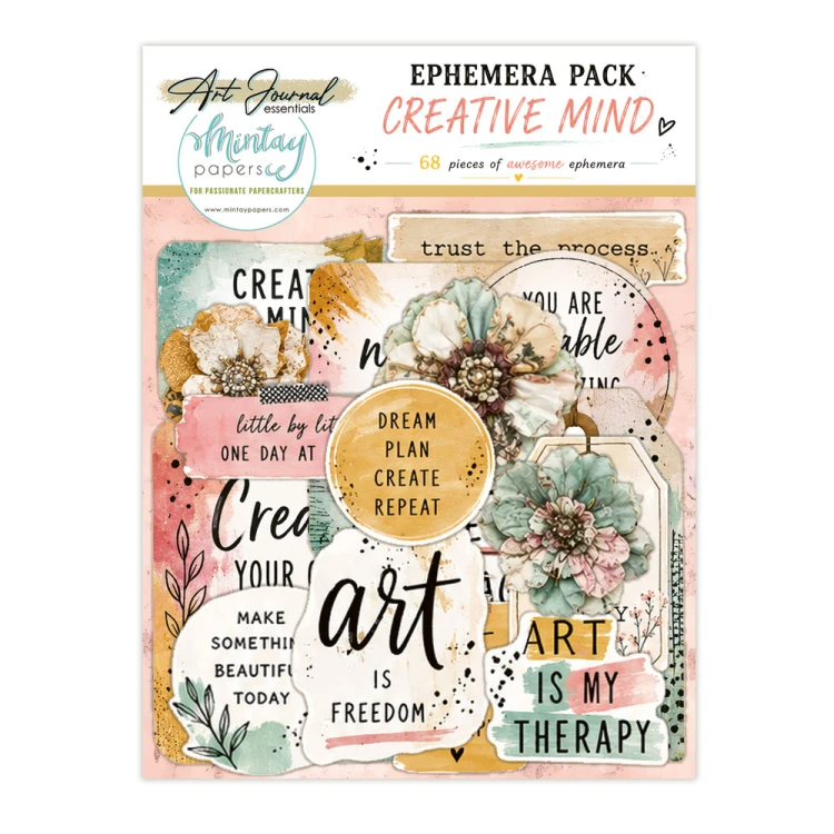 Art Journal - Papierowe elementy - Mintay - Creative Mind 68 szt #1