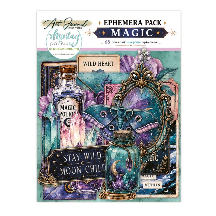 Art Journal - Papierowe elementy - Mintay - Magic 68 szt #1