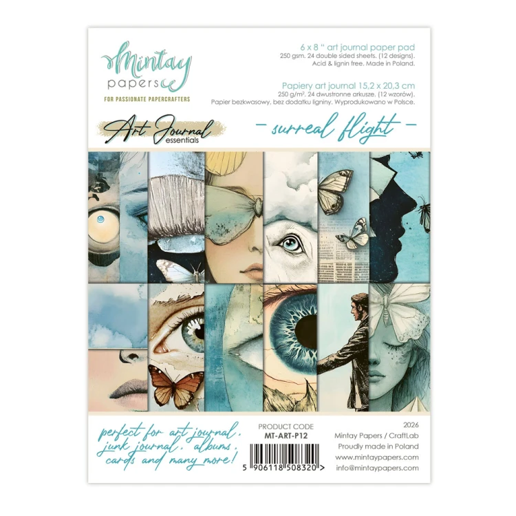 Zeszyt papierów do scrapbookingu Art Journal 15x20 - Mintay - Surreal Flight #1