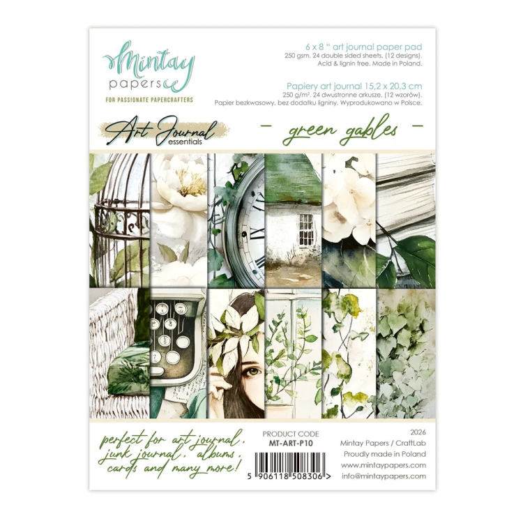 Zeszyt papierów do scrapbookingu Art Journal 15x20 - Mintay - Green Gables #1