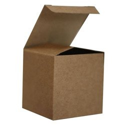 Pudełko na upominki kraft 5x5x5 - Rzeczy z papieru