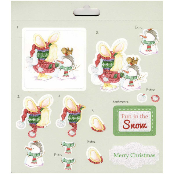 Zestaw papierów i elementów do scrapbookingu Christmas Decoupage & Paper Pad - Green