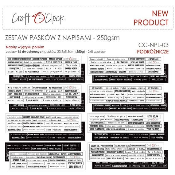Napisy polskie - zestaw pasków 03 - podróżnicze