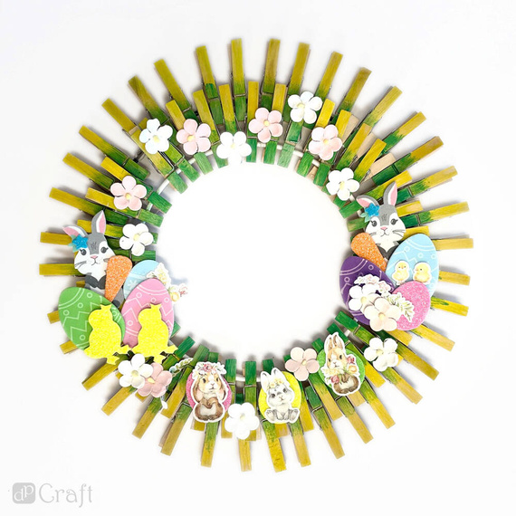 Naklejki z brokatem - DPCraft - Króliczki i kurczaczki 27 szt.