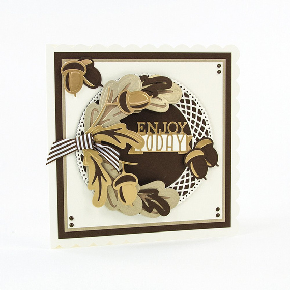 Wykrojnik - Tonic Studios - Acorn Sprig - gałązka żołądź liść dębu