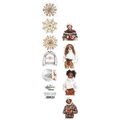 Papier do scrapbookingu 5x30 pasek - Alchemy of Art - Wonderful Christmas Time - zimowa moda
