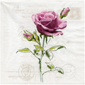Serwetka do decoupage 33x33cm - Vintage Rose róża