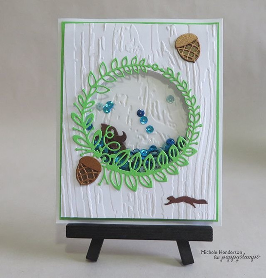 Wykrojnik - Poppystamps - Grendon Wreath 1155 wieniec z żołędziem