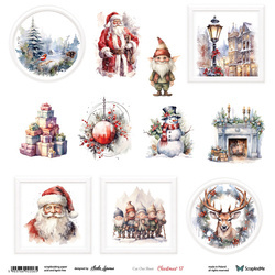 Papier do scrapbookingu 30x30 - ScrapAndMe - Christmas 17 - arkusz do wycinania