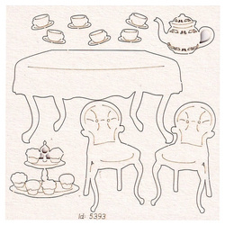 Tekturka Wonderland - Tea party - Scrapiniec