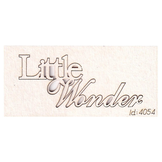 Tekturka napis - Little wonder - Scrapiniec