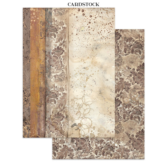 Zestaw papierów, naklejek i elementów Junk Journal - Coffee & Chocolate - Stamperia