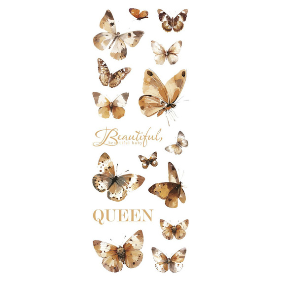 Naklejki foliowe - Biało-niebieskie motylki