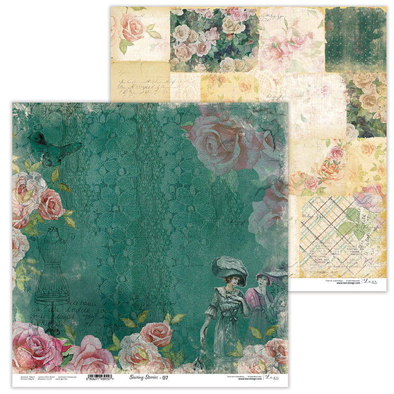 Zestaw papierów do scrapbookingu 30x30 - Lexi Design - Sewing Stories