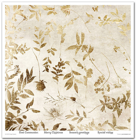 Zestaw papierów do scrapbookingu 30x30 - Itd Collection - Vintage Tapestry motywy tapetowe, vintage