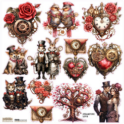 Naklejki - ScrapLove - Steampunk Love