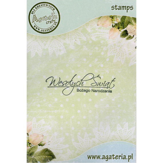 Stempel polimerowy - Wesołych Świąt Bożego Narodzenia - Agateria