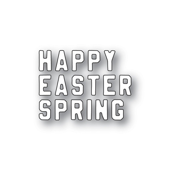 Wykrojnik - Memory Box - napis Happy Easter Spring