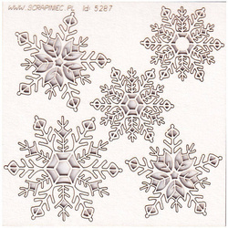 Tekturka - Flowers of Winter - Snowflakes - Płatki śniegu