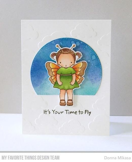 Stempel - My Favorite Things - Butterfly Kisses dziewczynka motylek