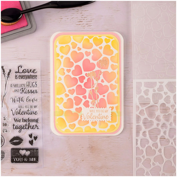 Folder do embossingu - Nellie's Choice - EF3D106 serduszka