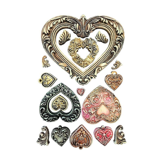 Foremka silikonowa - Stamperia - Hearts - Serca