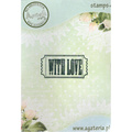Stempel - Etykieta "with love" - Agateria, 7820252