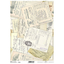 Papier ryżowy do decoupage ITD-R1106 - A4 listy vintage
