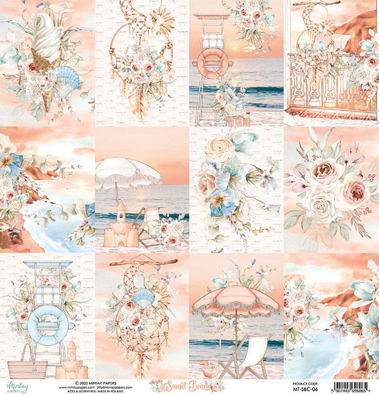 Papier do scrapbookingu 30x30 - Mintay - Sunset Beach 06