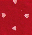 Filc 30x40cm czerwony w białe serduszka