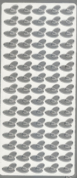 Naklejka ozdobna OBRĄCZKI POJEDYNCZE MAŁE srebrne