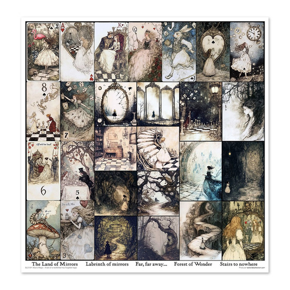 Zestaw papierów do scrapbookingu 30x30 - Alice's Magic 1 - Itd Collection