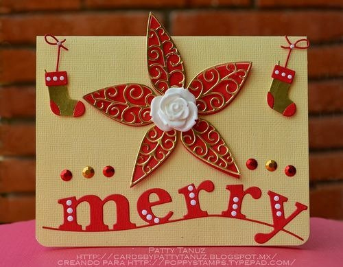 Wykrojnik - Poppystamps - Petite Stocking 1071 skarpeta skarpetka bożonarodzeniowa