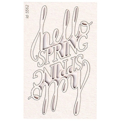 Tekturka - Gentle Sunlight - Hello Spring - napis x 2 - Scrapiniec