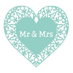 Wykrojnik - DPCraft - Serce ażurowe MR&MRS