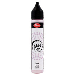 Farba z aplikatorem do robienia kropek Zen Pen - Viva Decor - Różowy