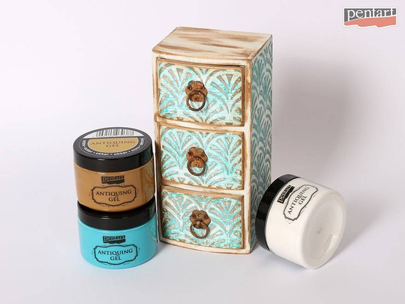Żel postarzający - antiquing gel Pentart - biały / white 150ml