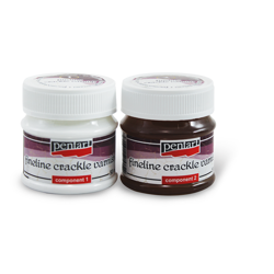 Dwuskładnikowy lakier do spękań delikatnych fineline crackle varnish 2x50ml - Pentart