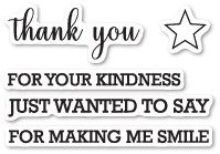 Wykrojnik + stempel - Memory Box - Perky Thank You