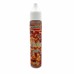 Konturówka brokatowa Glitter pen - Pentart - 30ml brązowy/brown