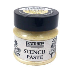 Pasta do szablonów perłowa - stencil paste - Pentart - wanilia / vanilla 50ml