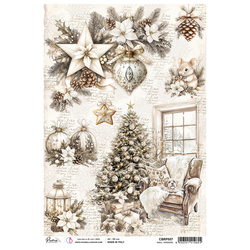 Papier ryżowy do decoupage A4 - Ciao Bella - Winter Season Small Wonders