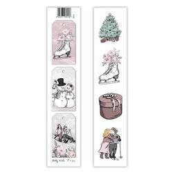 Papier do scrapbookingu 5x30 pasek - Lexi Design - Shabby Winter 02