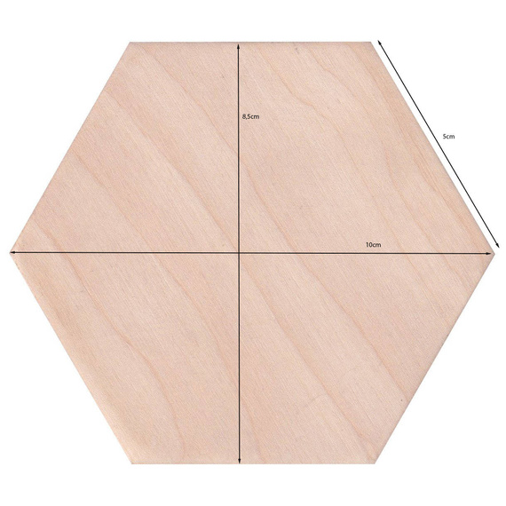 Drewniana podkładka pod kubek 10cm - heksagonalna